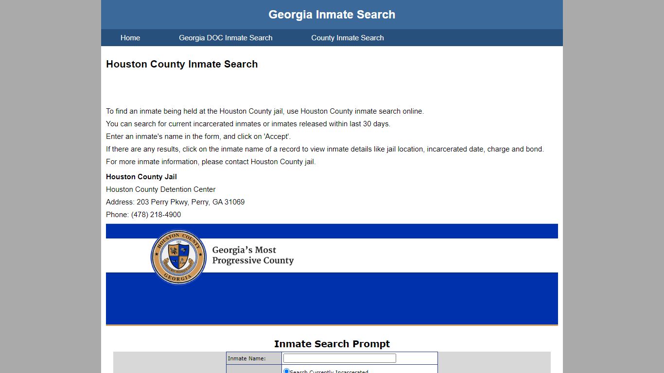 Houston County Inmate Search